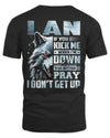 LAN AP62-K4-666 - Personalized Fierce Wolf Quote Apparel “If You Kick Me When I’m Down, You Better Pray I Don’t Get Up”