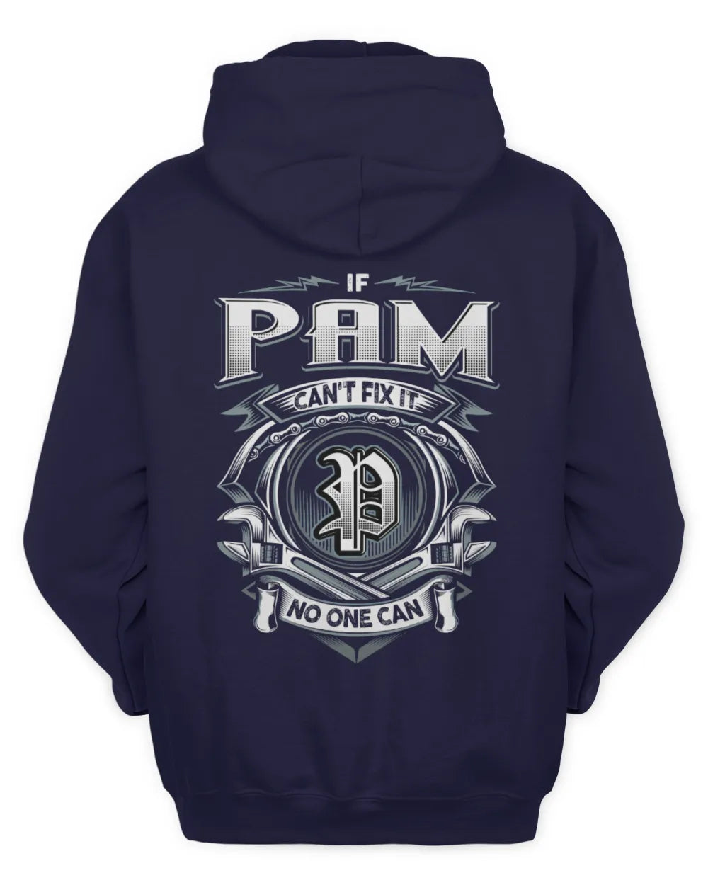 PAM AP81-K4-626 - Personalized Ahmed Quote Apparel “If Ahmed Can't Fix It, No One Can” - Unisex Hoodie - Navy