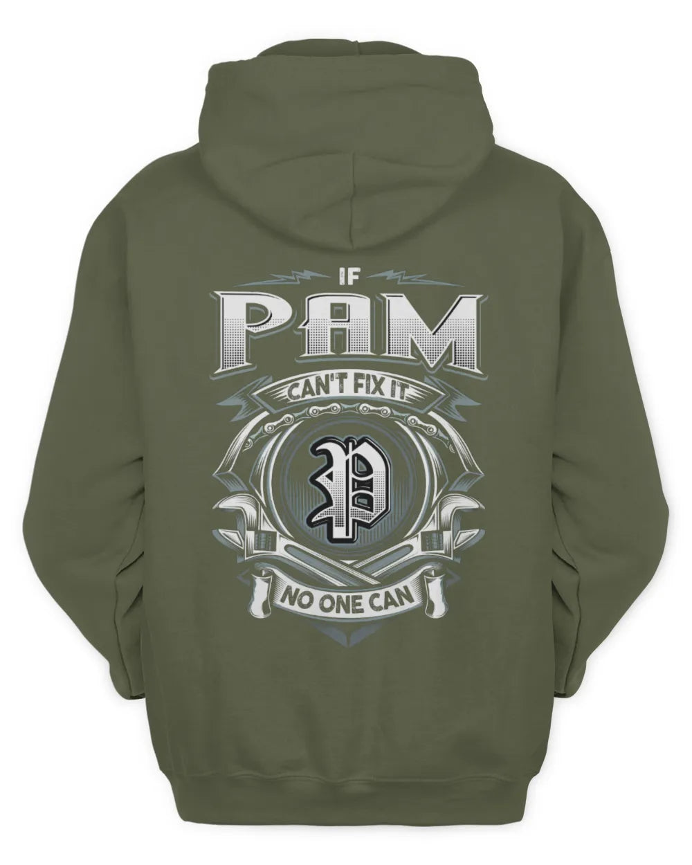 PAM AP81-K4-626 - Personalized Ahmed Quote Apparel “If Ahmed Can't Fix It, No One Can” - Unisex Hoodie - Military Green