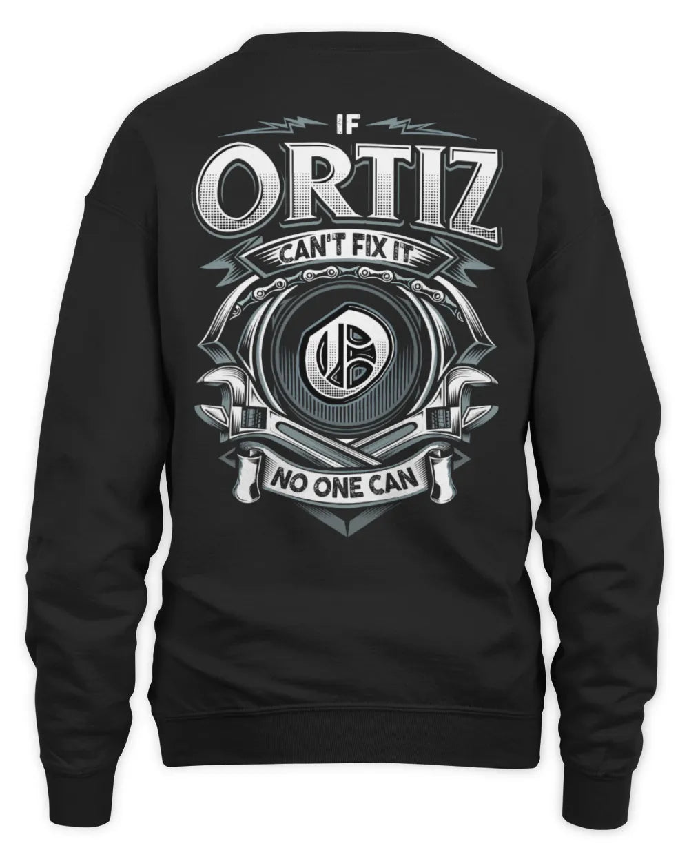 ORTIZ AP81-K4-626 - Personalized Ahmed Quote Apparel “If Ahmed Can't Fix It, No One Can” - Unisex Sweatshirt - Black