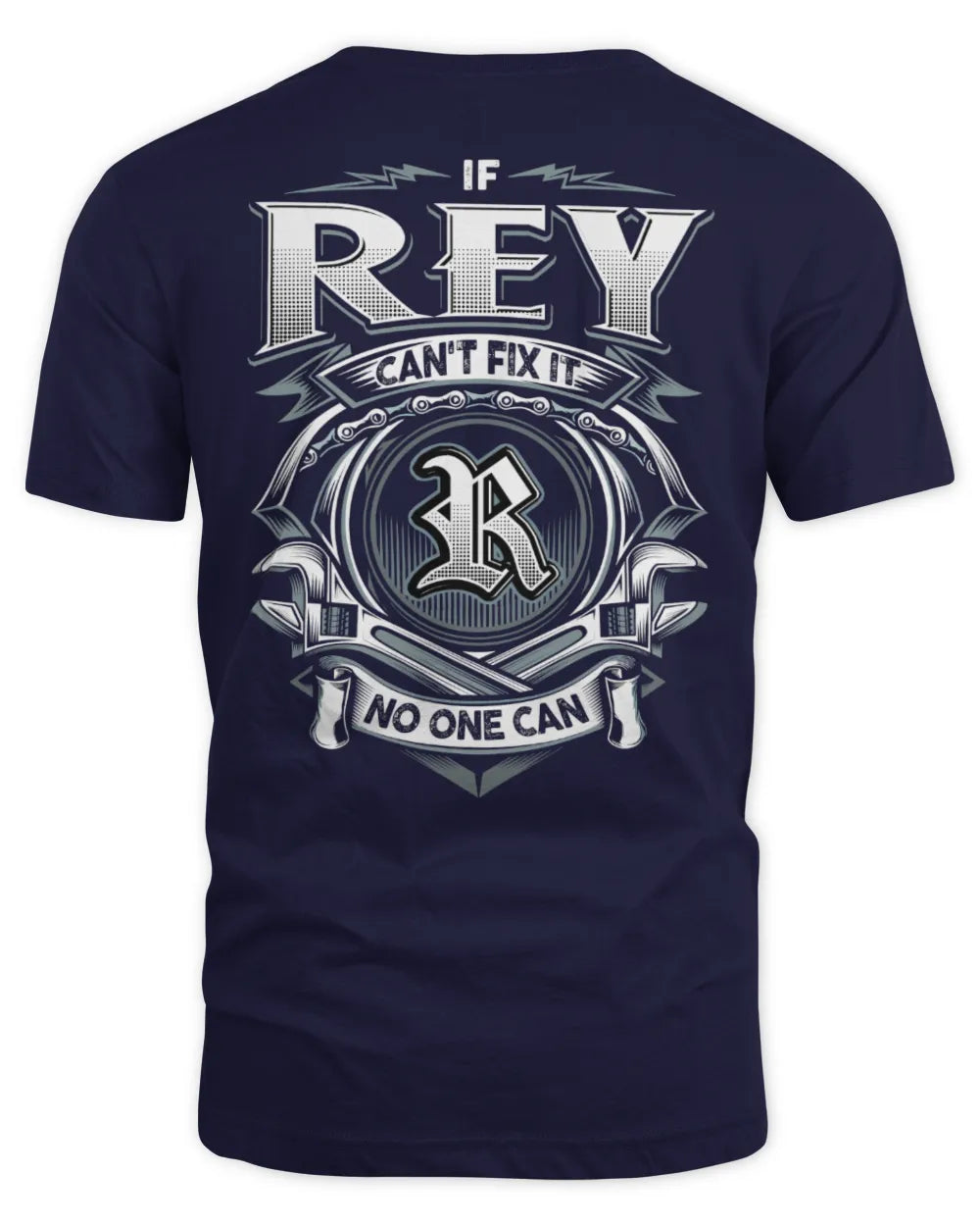 REY AP81-K4-626 - Personalized Ahmed Quote Apparel “If Ahmed Can't Fix It, No One Can” - Unisex Standard T-Shirt - Navy