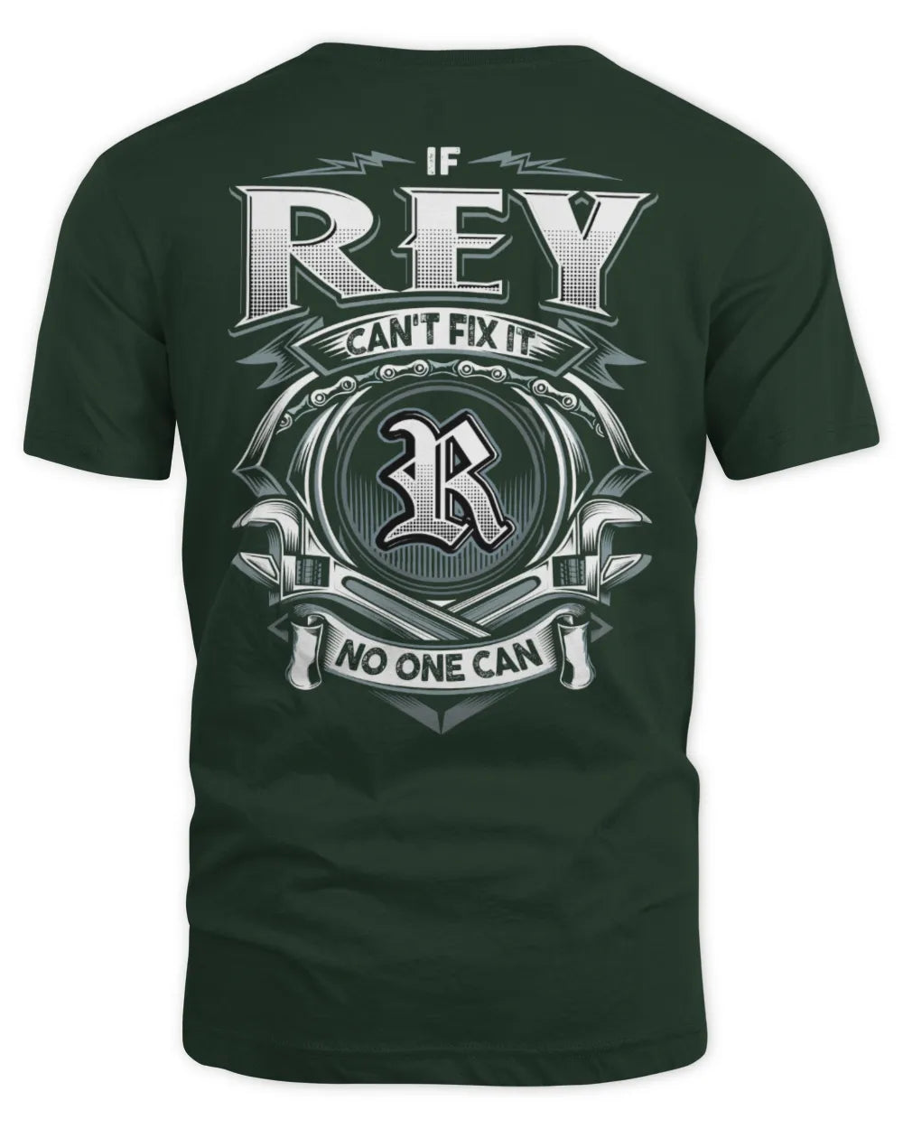 REY AP81-K4-626 - Personalized Ahmed Quote Apparel “If Ahmed Can't Fix It, No One Can” - Unisex Standard T-Shirt - Forest Green