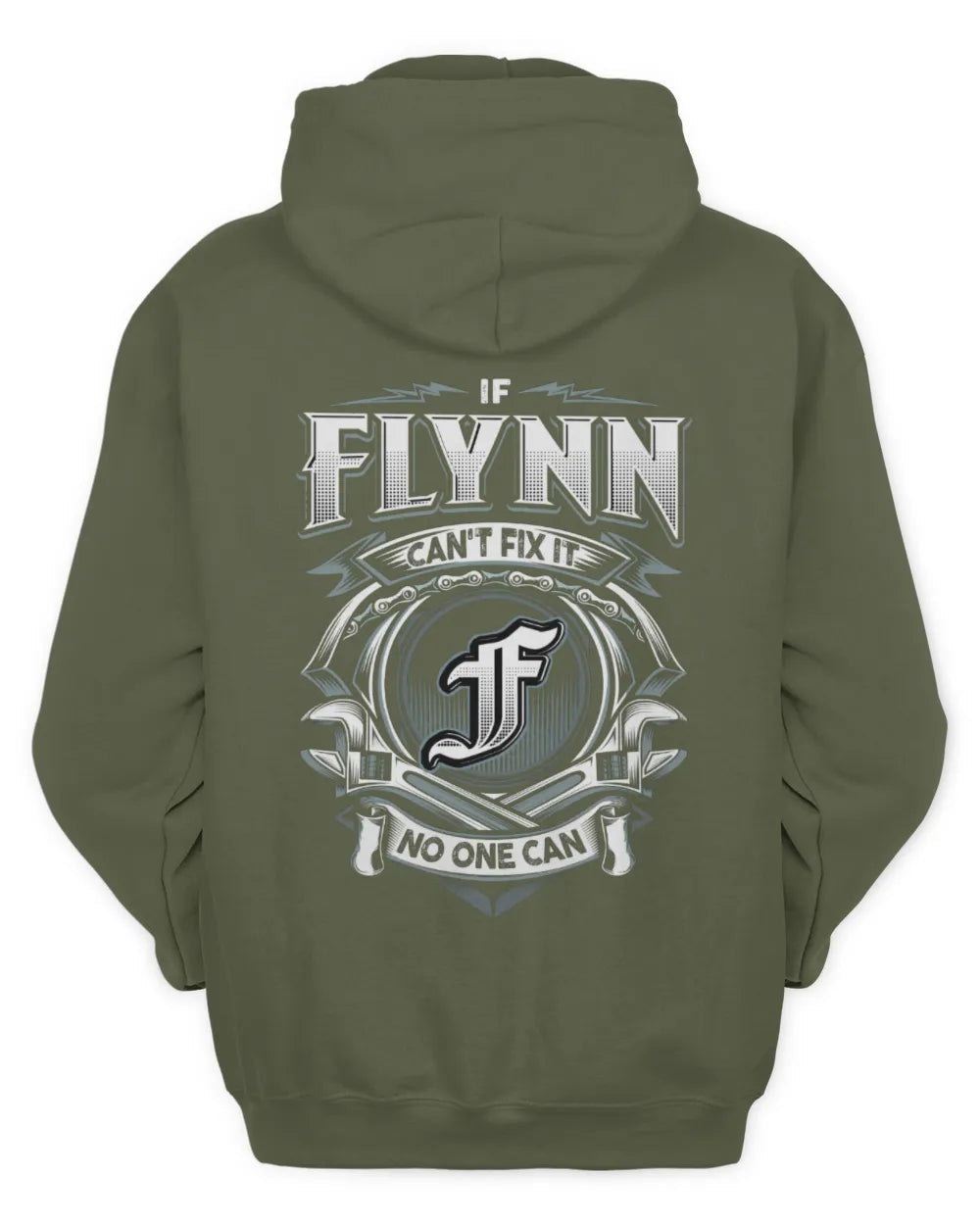 FLYNN AP81-K4-626 - Personalized Ahmed Quote Apparel “If Ahmed Can't Fix It, No One Can” - Unisex Hoodie - Military Green