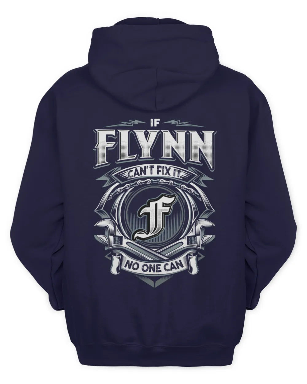 FLYNN AP81-K4-626 - Personalized Ahmed Quote Apparel “If Ahmed Can't Fix It, No One Can” - Unisex Hoodie - Navy