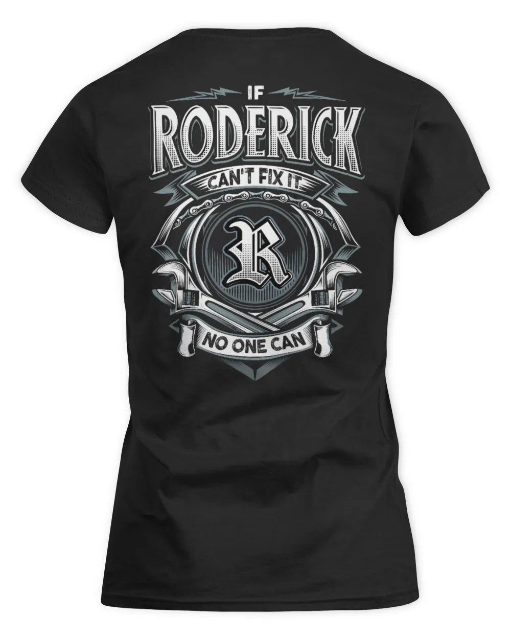 RODERICK AP81-K4-626 - Personalized Ahmed Quote Apparel “If Ahmed Can't Fix It, No One Can” - Women's Standard T-Shirt - Black