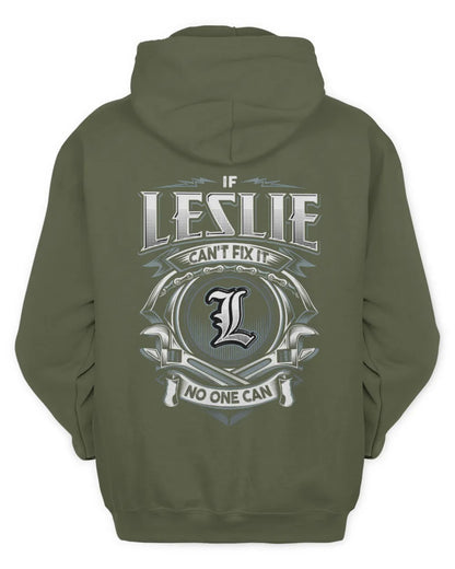 LESLIE AP81-K4-626 - Personalized Ahmed Quote Apparel “If Ahmed Can't Fix It, No One Can” - Unisex Hoodie - Military Green