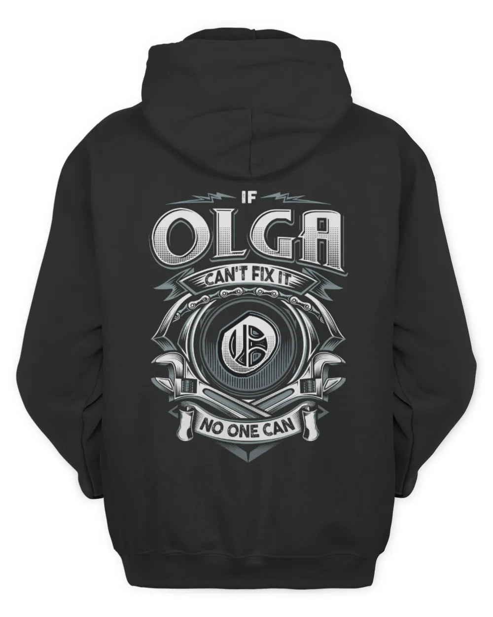 OLGA AP81-K4-626 - Personalized Ahmed Quote Apparel “If Ahmed Can't Fix It, No One Can” - Unisex Hoodie - Black