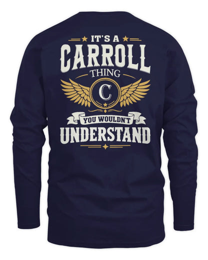 CARROLL KT06-M008 It’s a [NAME] Thing – You Wouldn’t Understand | Personalized Vintage T-Shirt - Men's Long Sleeved T-Shirt - Navy