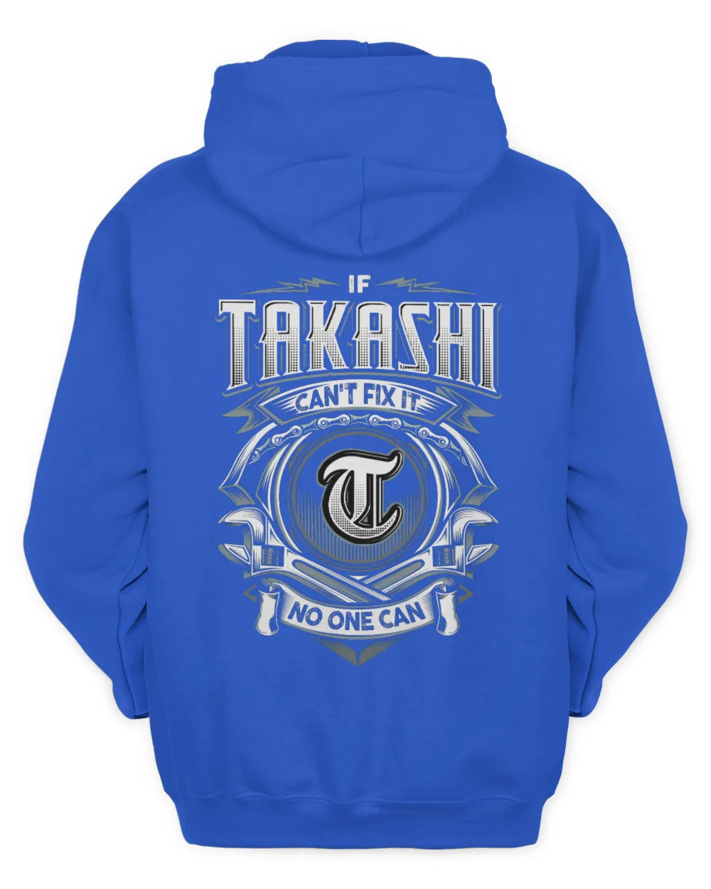 TAKASHI AP81-K4-626 - Personalized Ahmed Quote Apparel “If Ahmed Can't Fix It, No One Can” - Unisex Hoodie - Royal