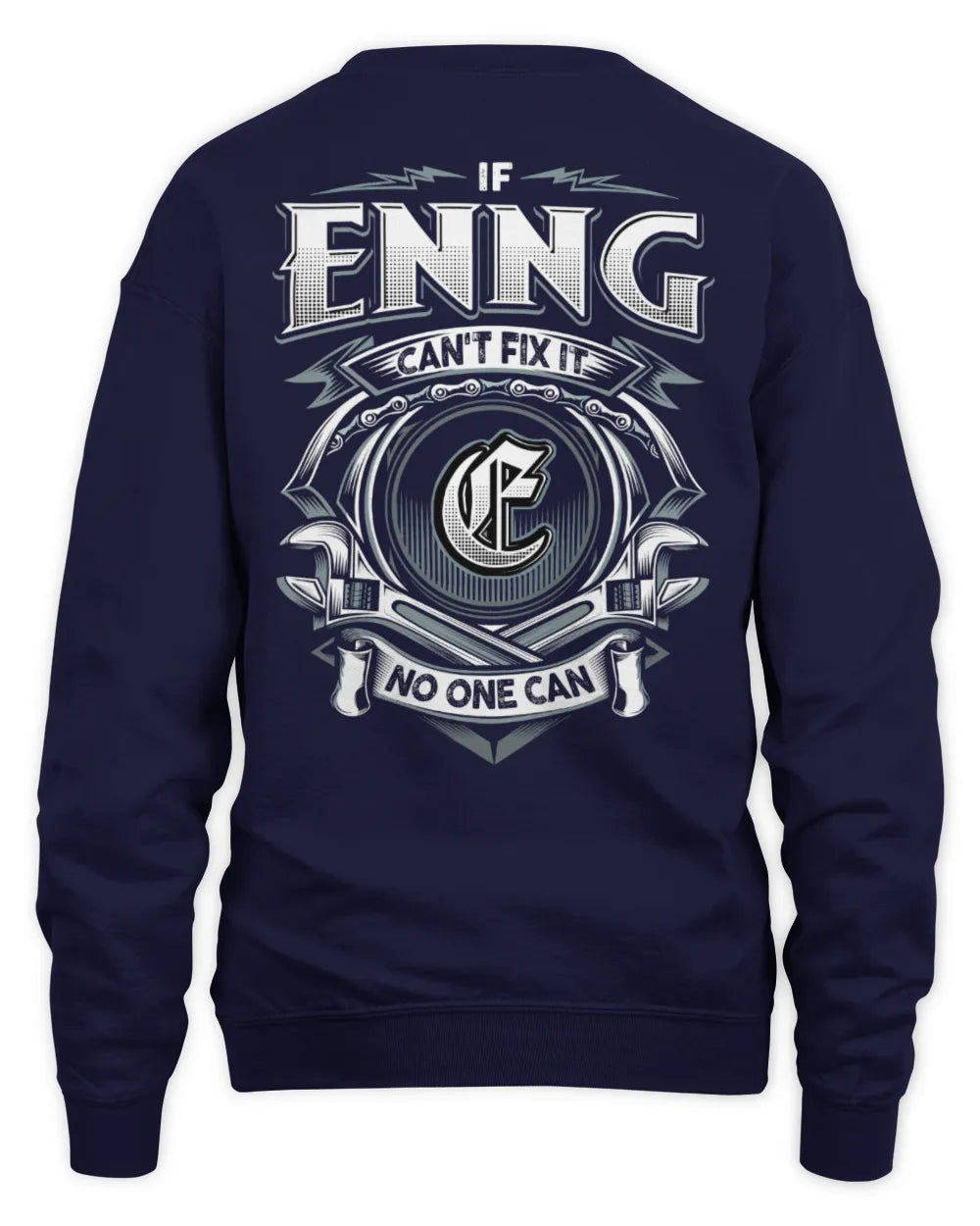 ENNG AP81-K4-626 - Personalized Ahmed Quote Apparel “If Ahmed Can't Fix It, No One Can” - Unisex Sweatshirt - Navy