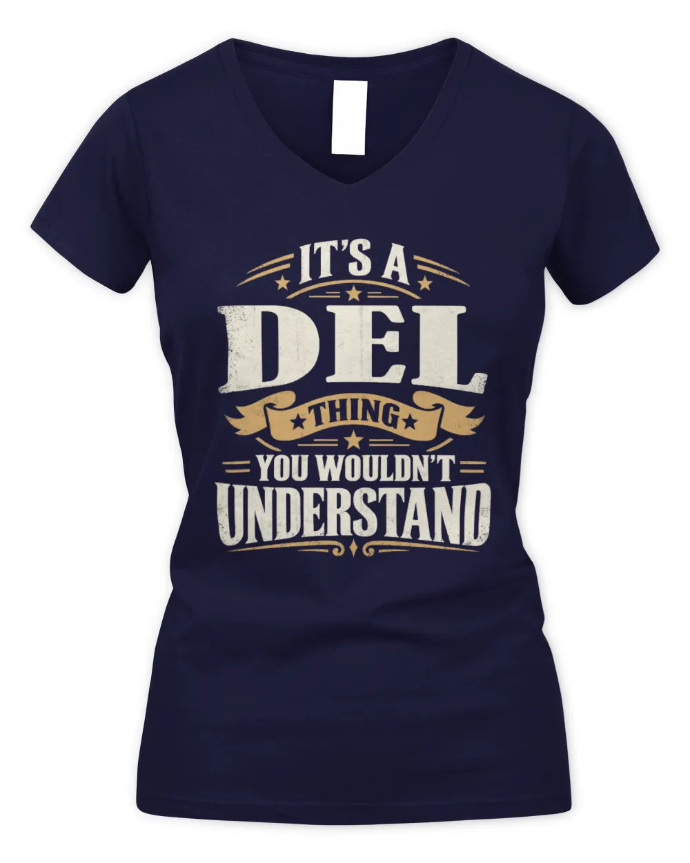 DEL P08 TH51 - Personalized “It’s a/an [NAME] Thing – You Wouldn’t Understand” Shirt - Women's V-Neck T-Shirt - Navy