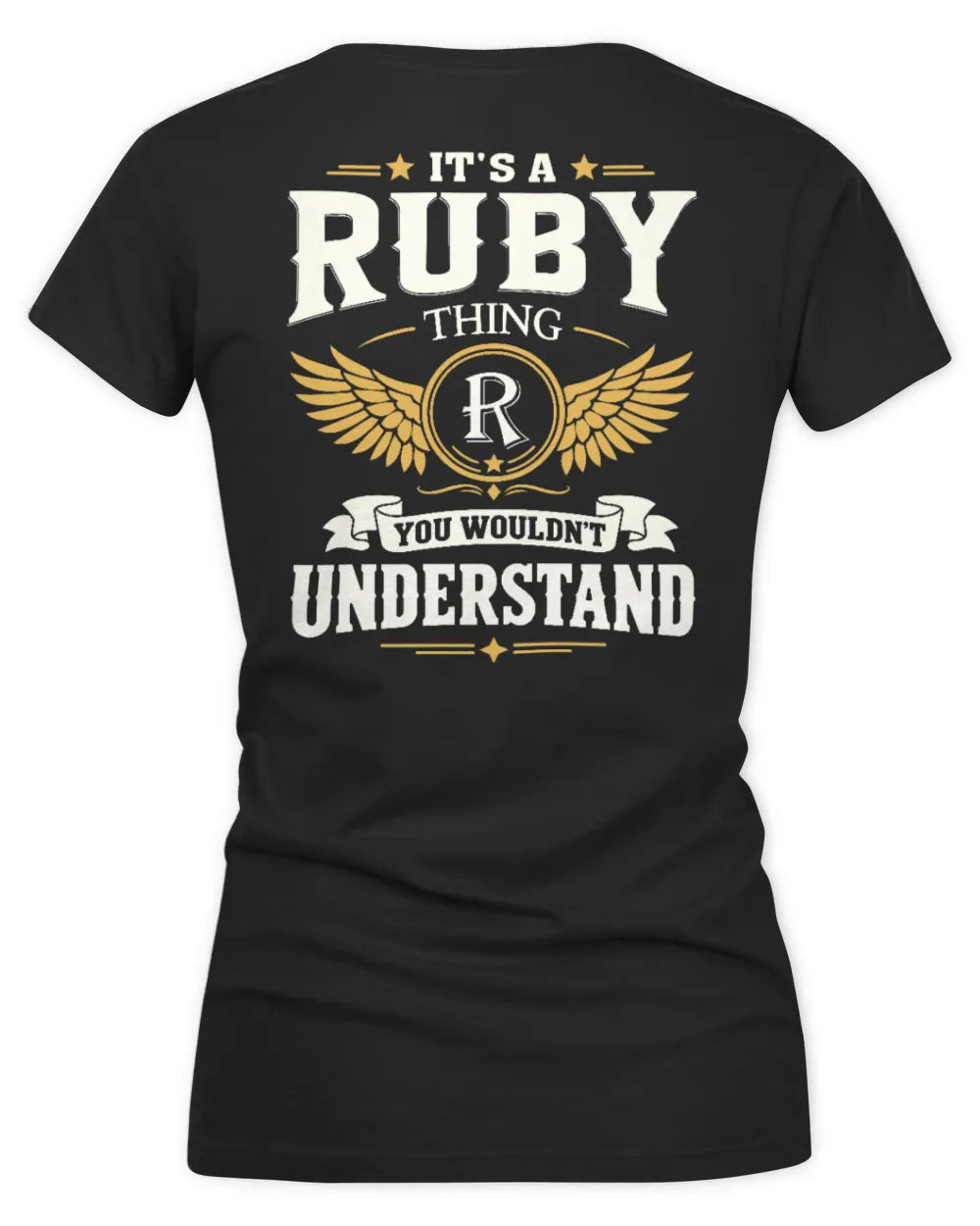 RUBY KT06-M008 It’s a [NAME] Thing – You Wouldn’t Understand | Personalized Vintage T-Shirt - Women's V-Neck T-Shirt - Black