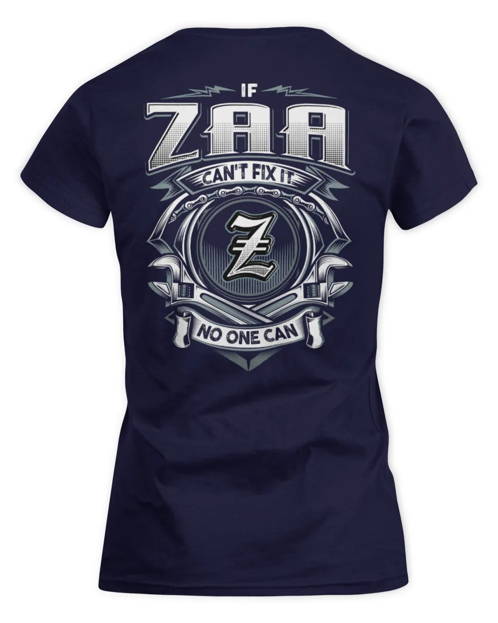 ZAA AP81-K4-626 - Personalized Ahmed Quote Apparel “If Ahmed Can't Fix It, No One Can” - Women's Standard T-Shirt - Navy