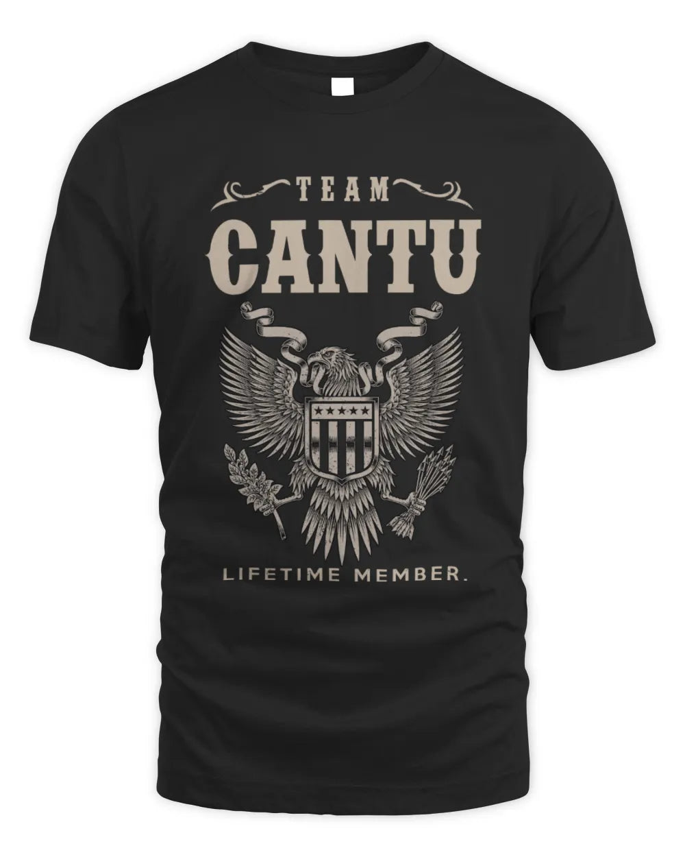 CANTU TP06-K82 – Personalized Classic Style Apparel “Team NAME Lifetime Member” - Unisex Standard T-Shirt - Black