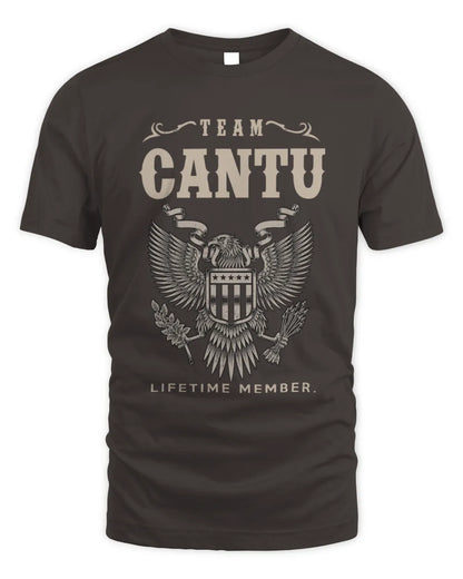 CANTU TP06-K82 – Personalized Classic Style Apparel “Team NAME Lifetime Member” - Unisex Standard T-Shirt - Dark Chocolate