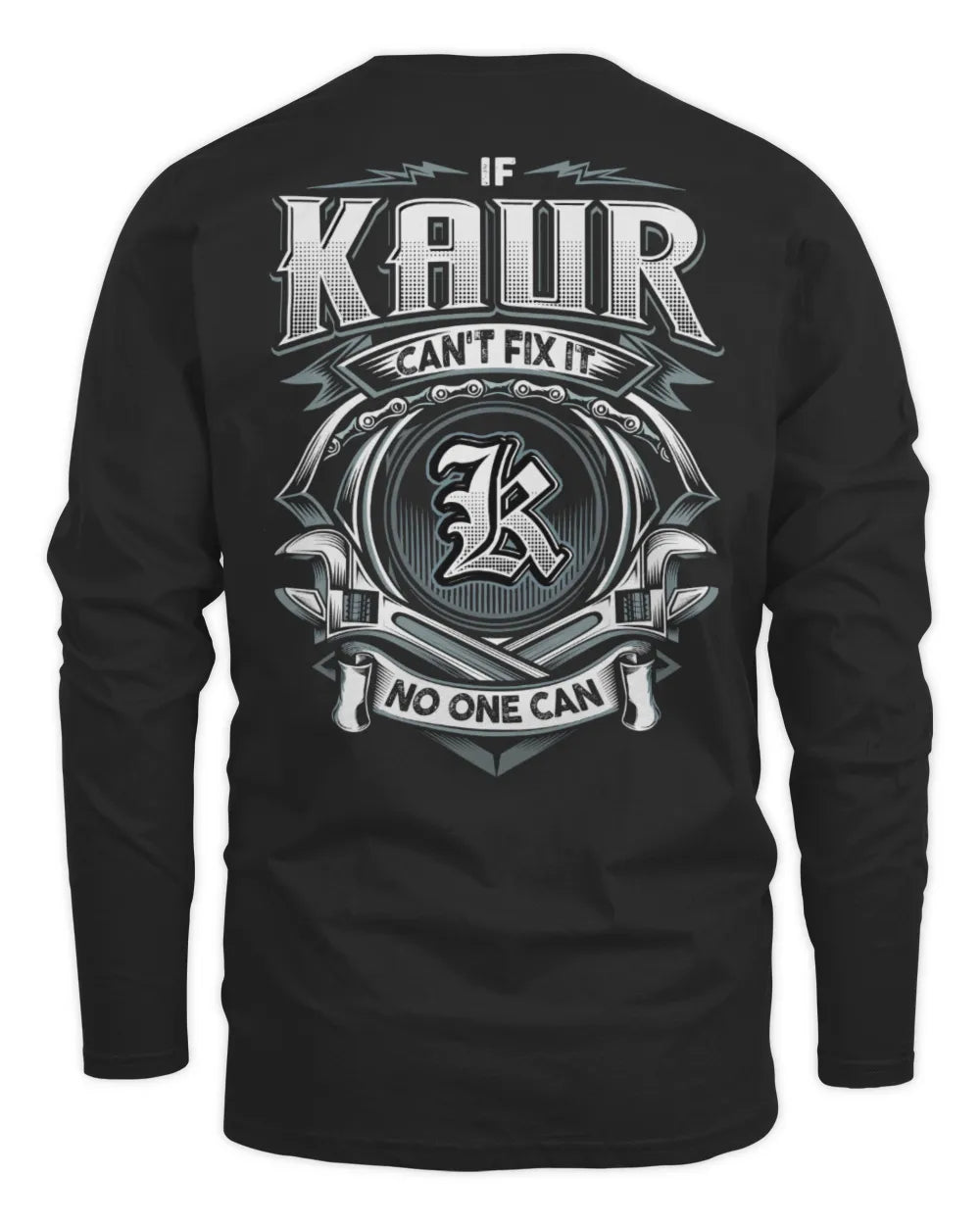 KAUR AP81-K4-626 - Personalized Ahmed Quote Apparel “If Ahmed Can't Fix It, No One Can” - Men's Long Sleeved T-Shirt - Black