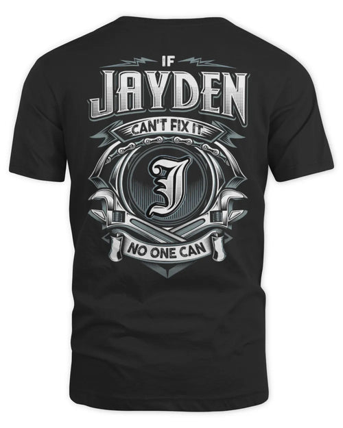 JAYDEN AP81-K4-626 - Personalized Ahmed Quote Apparel “If Ahmed Can't Fix It, No One Can” - Unisex Standard T-Shirt - Black