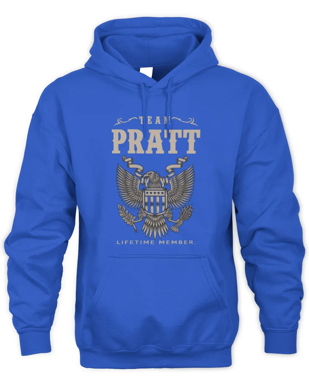PRATT TP06-K82 – Personalized Classic Style Apparel “Team NAME Lifetime Member” - Unisex Hoodie - Royal
