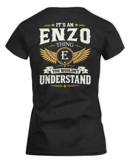 ENZO KT06-M008 It’s a [NAME] Thing – You Wouldn’t Understand | Personalized Vintage T-Shirt - Women's Standard T-Shirt - Black