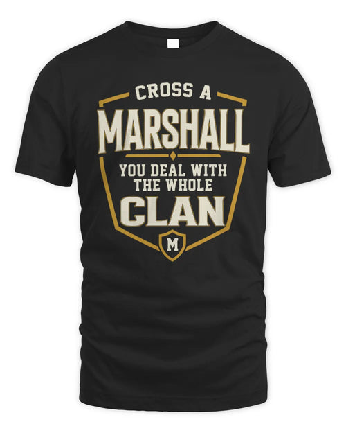 MARSHALL NT1-K008 Cross A/An NAME, You Deal With the Whole Clan | Personalized Vintage T-Shirt - Unisex Standard T-Shirt - Black