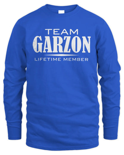 GARZON BL62-K4-128 - Personalized “Team NAME Lifetime Member” - Men's Long Sleeved T-Shirt - Royal