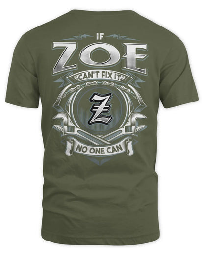 ZOE AP81-K4-626 - Personalized Ahmed Quote Apparel “If Ahmed Can't Fix It, No One Can” - Unisex Standard T-Shirt - Military Green