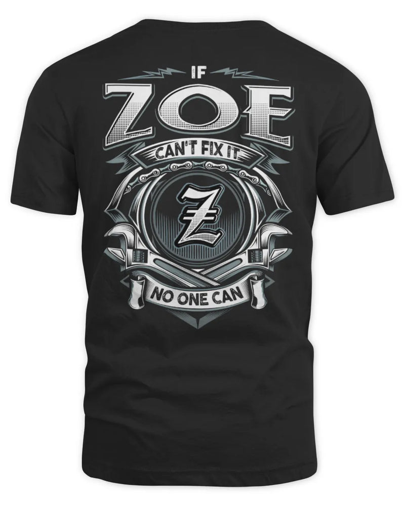 ZOE AP81-K4-626 - Personalized Ahmed Quote Apparel “If Ahmed Can't Fix It, No One Can” - Unisex Standard T-Shirt - Black