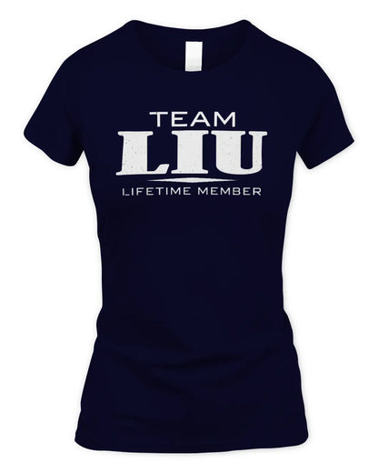 LIU BL62-K4-128 - Personalized “Team NAME Lifetime Member” - Women's Standard T-Shirt - Navy