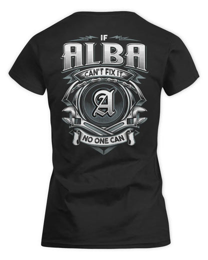 ALBA AP81-K4-626 - Personalized Ahmed Quote Apparel “If Ahmed Can't Fix It, No One Can” - Women's Standard T-Shirt - Black