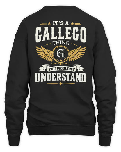 GALLEGO KT06-M008 It’s a [NAME] Thing – You Wouldn’t Understand | Personalized Vintage T-Shirt - Unisex Sweatshirt - Black