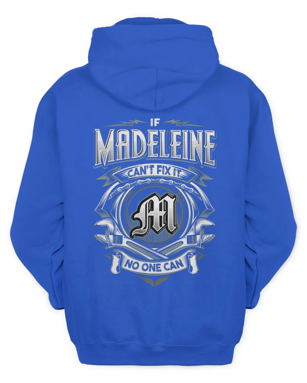MADELEINE AP81-K4-626 - Personalized Ahmed Quote Apparel “If Ahmed Can't Fix It, No One Can” - Unisex Hoodie - Royal