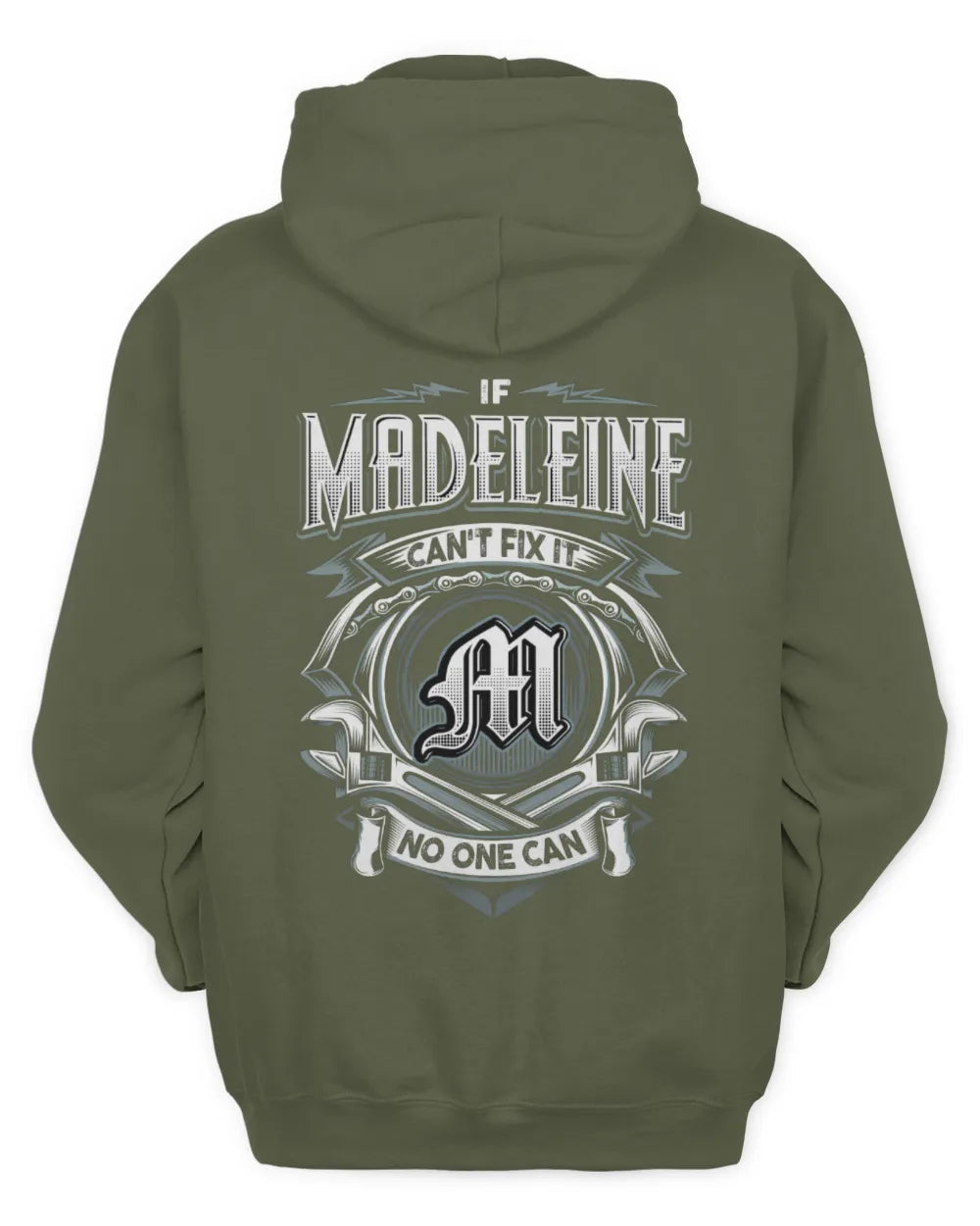 MADELEINE AP81-K4-626 - Personalized Ahmed Quote Apparel “If Ahmed Can't Fix It, No One Can” - Unisex Hoodie - Military Green
