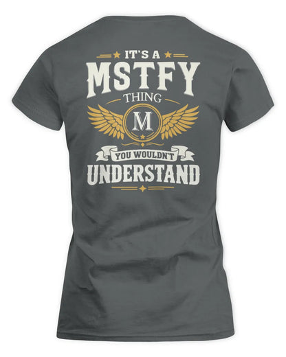 MSTFY KT06-M008 It’s a [NAME] Thing – You Wouldn’t Understand | Personalized Vintage T-Shirt - Women's Standard T-Shirt - Charcoal