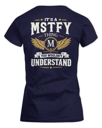 MSTFY KT06-M008 It’s a [NAME] Thing – You Wouldn’t Understand | Personalized Vintage T-Shirt - Women's Standard T-Shirt - Navy