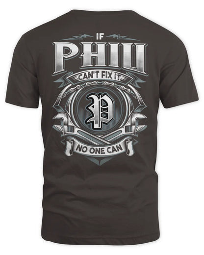 PHIU AP81-K4-626 - Personalized Ahmed Quote Apparel “If Ahmed Can't Fix It, No One Can” - Unisex Standard T-Shirt - Dark Chocolate