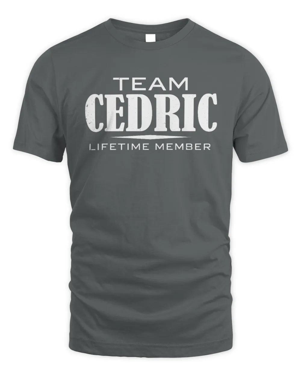 CEDRIC BL62-K4-128 - Personalized “Team NAME Lifetime Member” - Unisex Standard T-Shirt - Charcoal