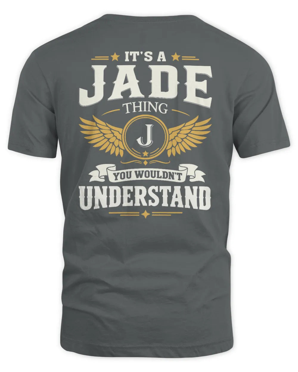 JADE KT06-M008 It’s a [NAME] Thing – You Wouldn’t Understand | Personalized Vintage T-Shirt - Unisex Standard T-Shirt - Charcoal