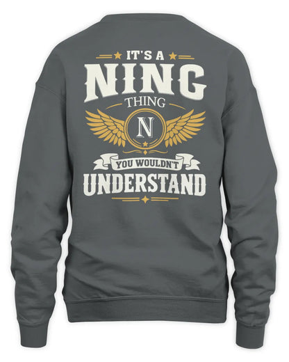 NING KT06-M008 It’s a [NAME] Thing – You Wouldn’t Understand | Personalized Vintage T-Shirt - Unisex Sweatshirt - Charcoal