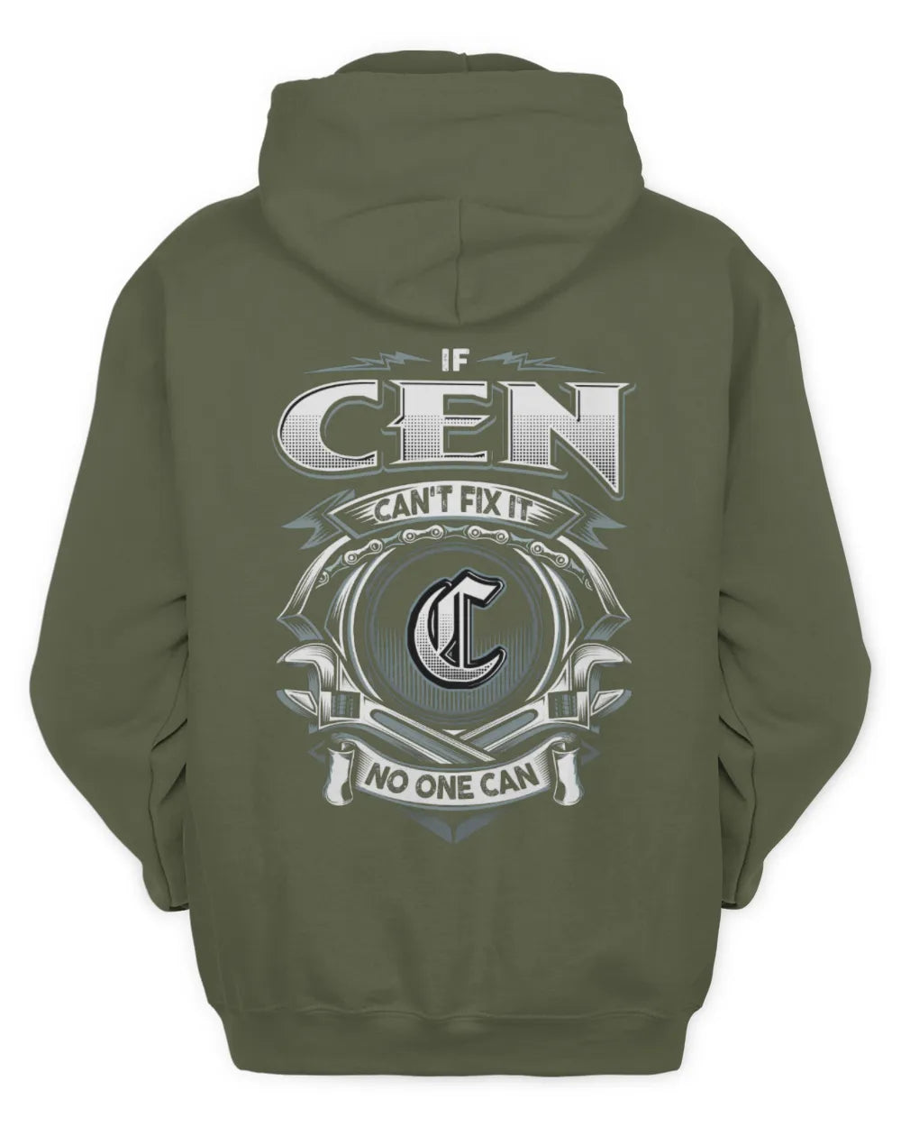 CEN AP81-K4-626 - Personalized Ahmed Quote Apparel “If Ahmed Can't Fix It, No One Can” - Unisex Hoodie - Military Green