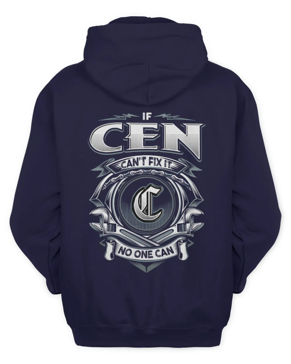 CEN AP81-K4-626 - Personalized Ahmed Quote Apparel “If Ahmed Can't Fix It, No One Can” - Unisex Hoodie - Navy
