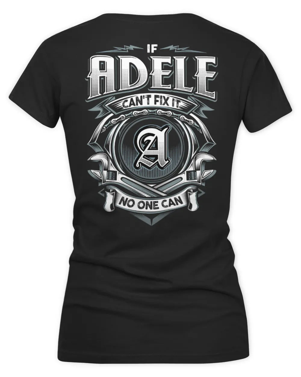 ADELE AP81-K4-626 - Personalized Ahmed Quote Apparel “If Ahmed Can't Fix It, No One Can” - Women's V-Neck T-Shirt - Black