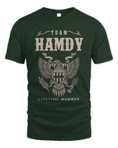 HAMDY TP06-K82 – Personalized Classic Style Apparel “Team NAME Lifetime Member” - Unisex Standard T-Shirt - Forest Green