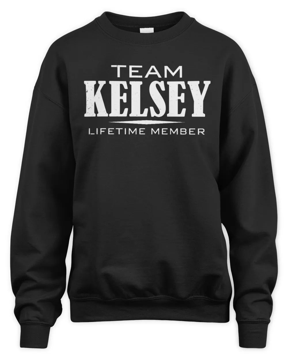 KELSEY BL62-K4-128 - Personalized “Team NAME Lifetime Member” - Unisex Sweatshirt - Black