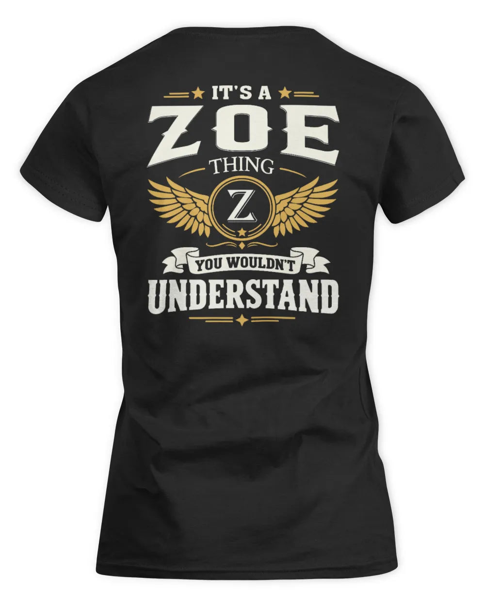 ZOE KT06-M008 It’s a [NAME] Thing – You Wouldn’t Understand | Personalized Vintage T-Shirt - Women's Standard T-Shirt - Black