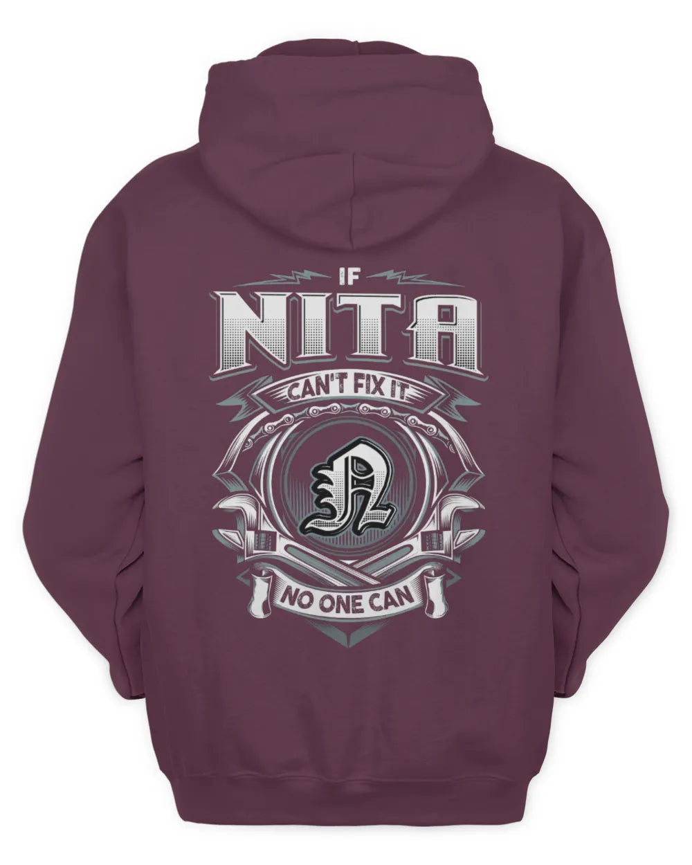 NITA AP81-K4-626 - Personalized Ahmed Quote Apparel “If Ahmed Can't Fix It, No One Can” - Unisex Hoodie - Maroon