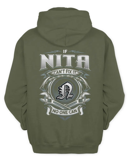 NITA AP81-K4-626 - Personalized Ahmed Quote Apparel “If Ahmed Can't Fix It, No One Can” - Unisex Hoodie - Military Green