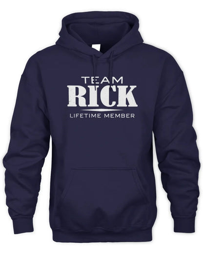 RICK BL62-K4-128 - Personalized “Team NAME Lifetime Member” - Unisex Hoodie - Navy