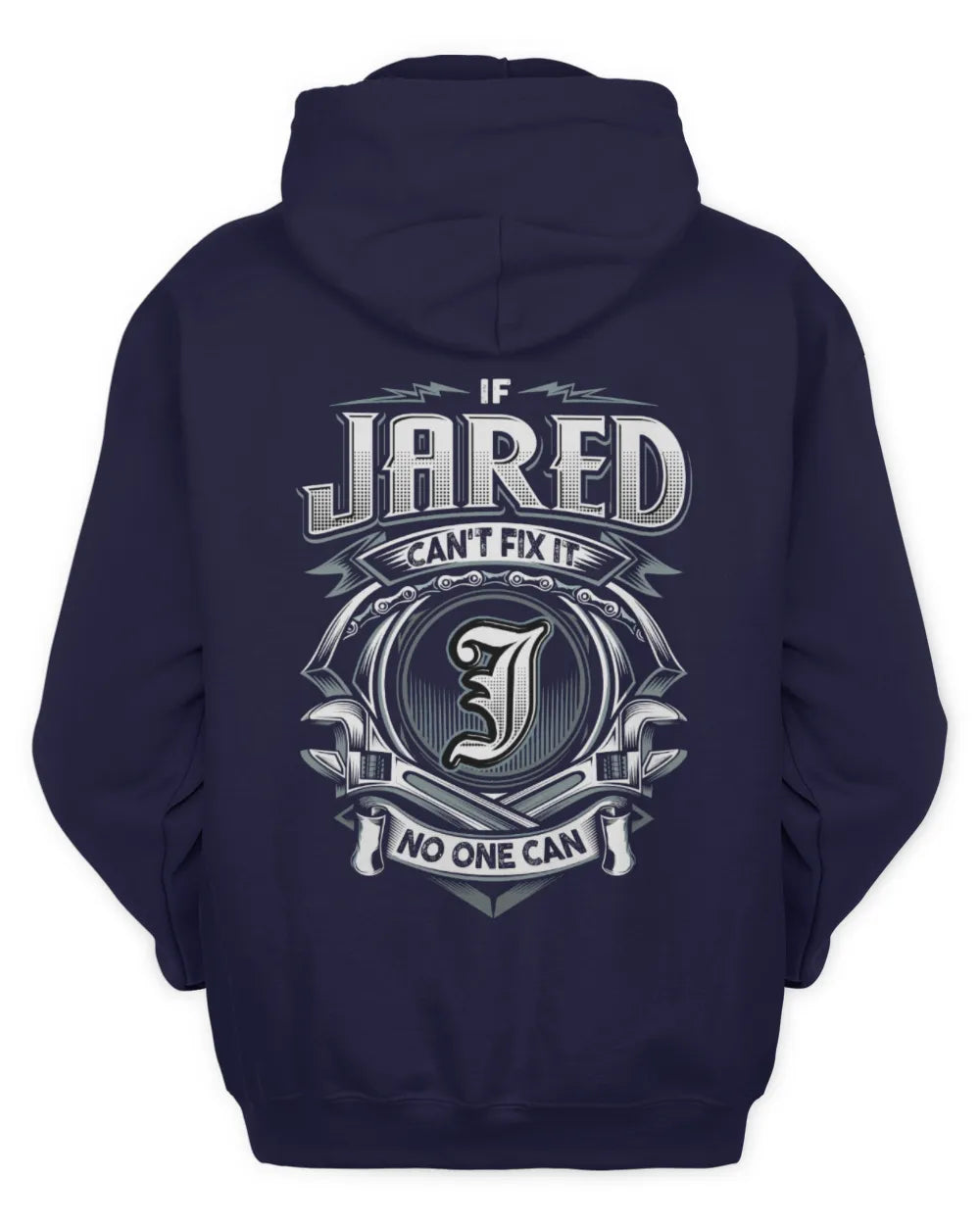 JARED AP81-K4-626 - Personalized Ahmed Quote Apparel “If Ahmed Can't Fix It, No One Can” - Unisex Hoodie - Navy