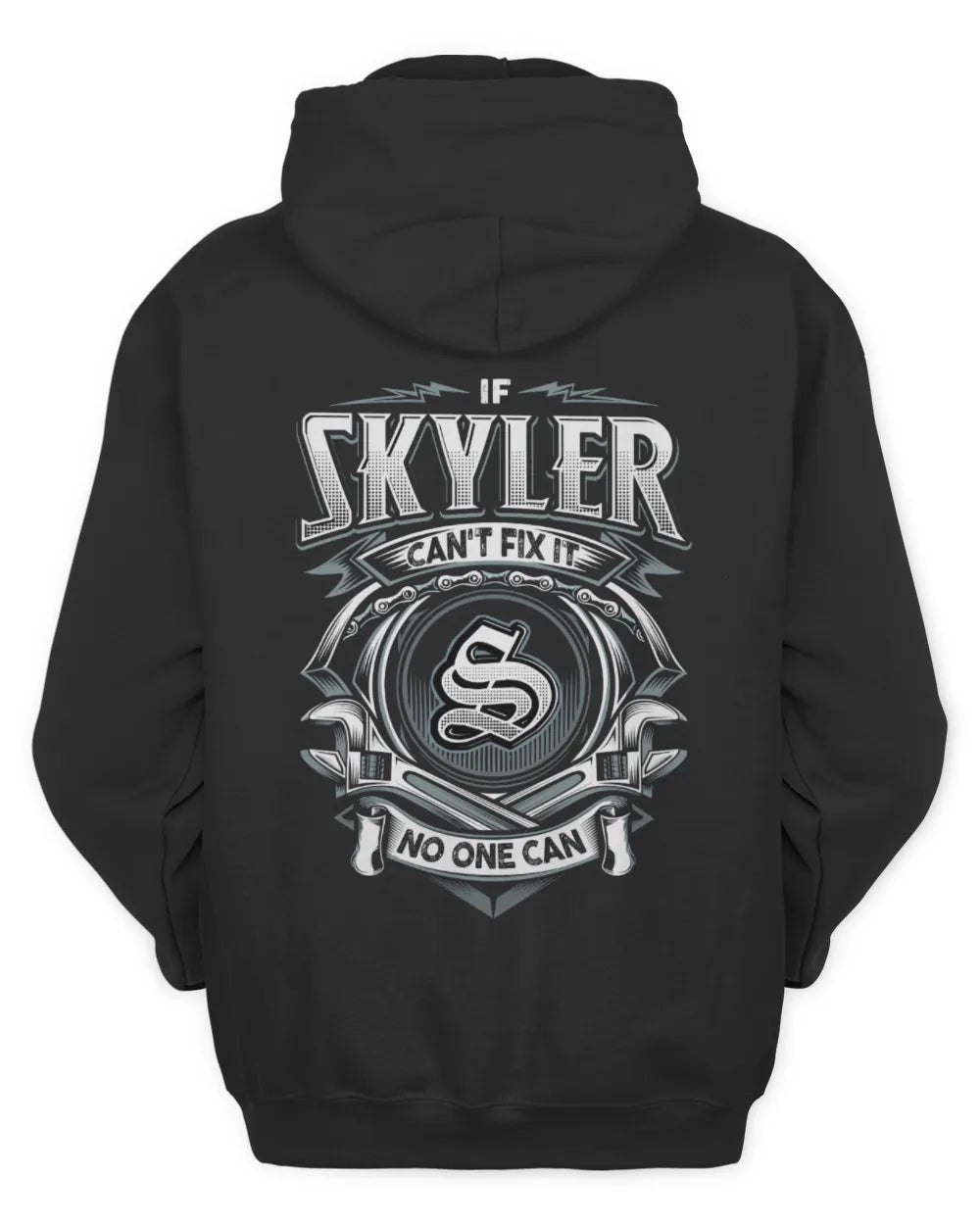 SKYLER AP81-K4-626 - Personalized Ahmed Quote Apparel “If Ahmed Can't Fix It, No One Can” - Unisex Hoodie - Black
