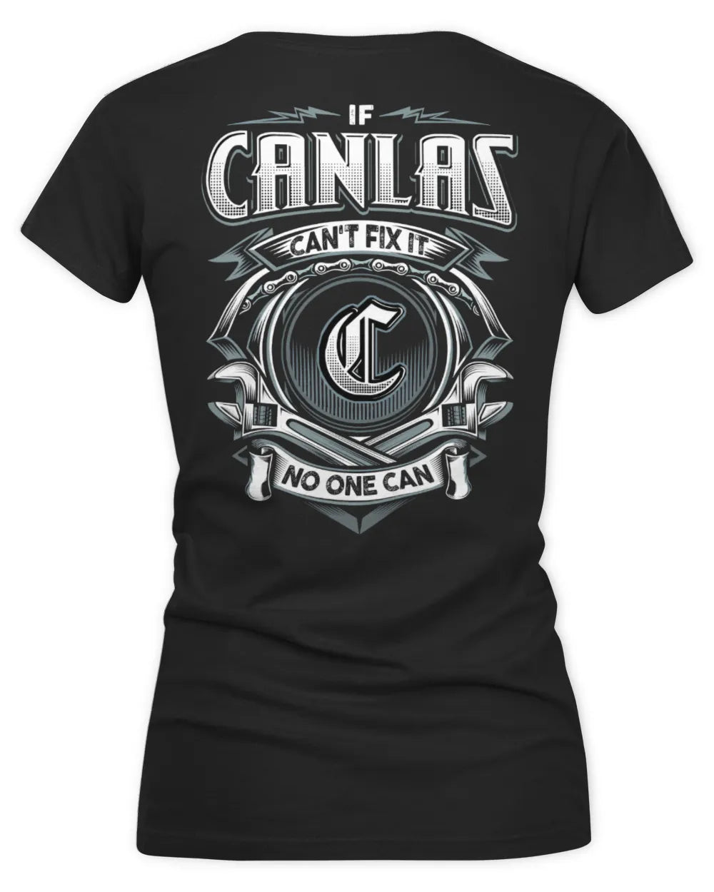 CANLAS AP81-K4-626 - Personalized Ahmed Quote Apparel “If Ahmed Can't Fix It, No One Can” - Women's V-Neck T-Shirt - Black